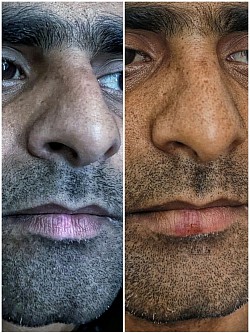 Lip color regain in minutes before after